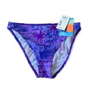 Ocean Dream Purple/Blue Iridescent Bikini Bottom Swimwear NWT